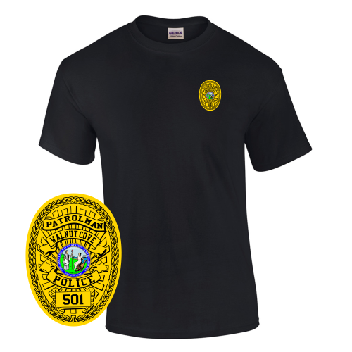 Law Enforcement Badge T-shirt Style 2 Custom Imprinted T-shirt