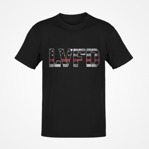 Personalized Subdued Flag Red Line Fire Department T-Shirt  - Free Shipping