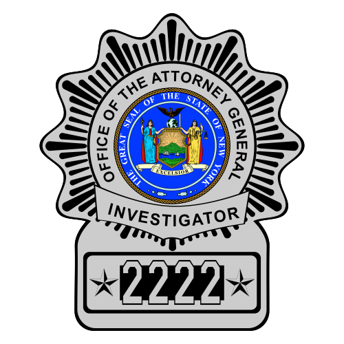 Custom Reflective Police Shield Badge Decal - New York Style