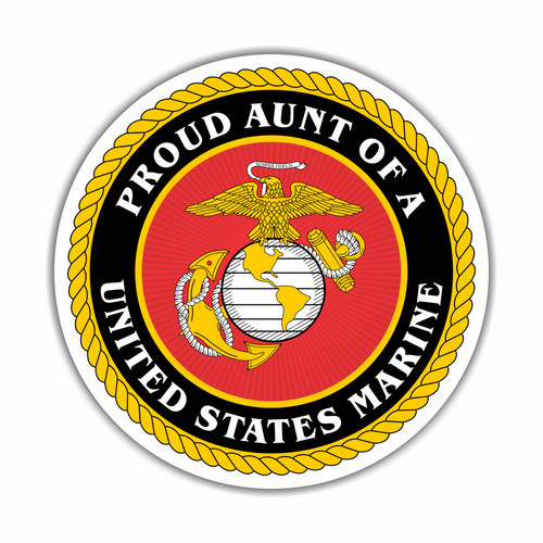 Proud Aunt of a United States Marine Car / Vehicle Magnet - Free Shipping