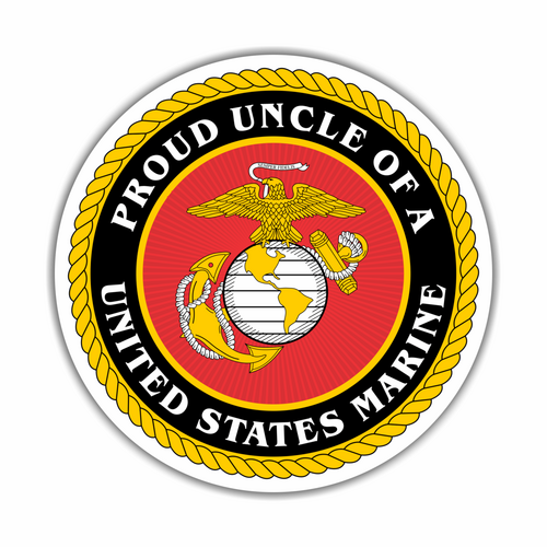 Proud Uncle of a United States Marine Car / Vehicle Magnet - Free Shipping
