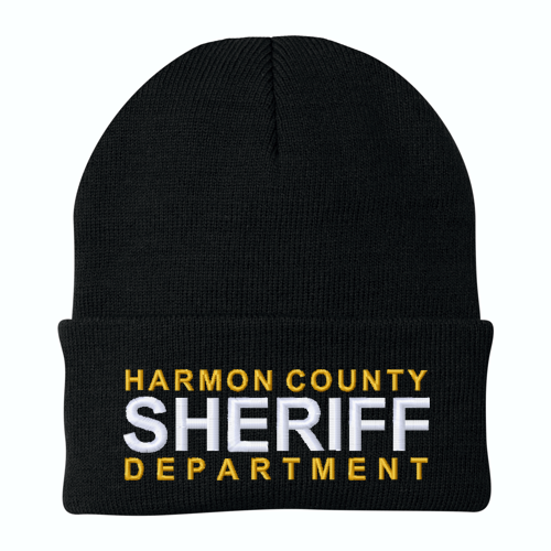 Sheriff Custom Embroidered Beanie with Cuff
