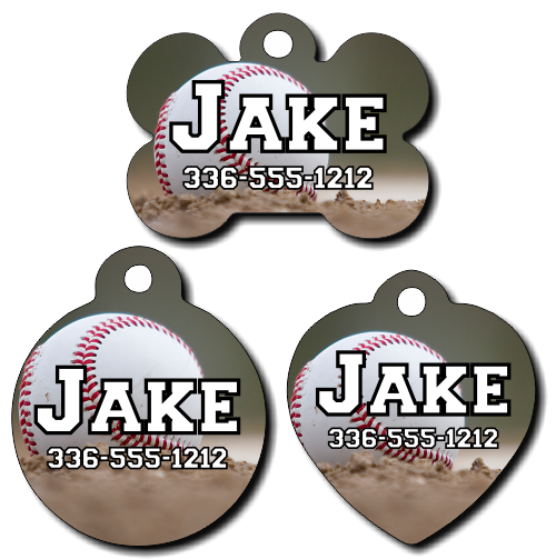 Personalized Baseball Pet Tag for Dogs and Cats
