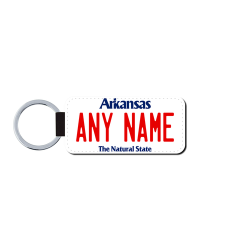 Personalized Arkansas 1.5 X 3 Key Ring License Plate 
