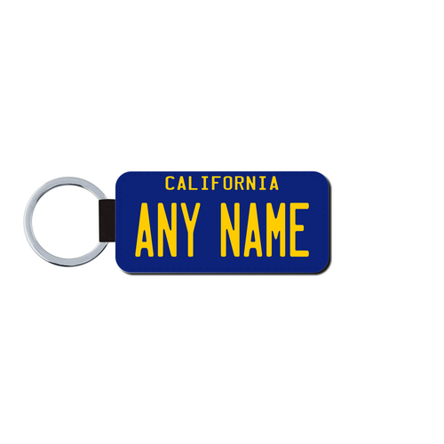 Personalized California 1.5 X 3 Key Ring License Plate 