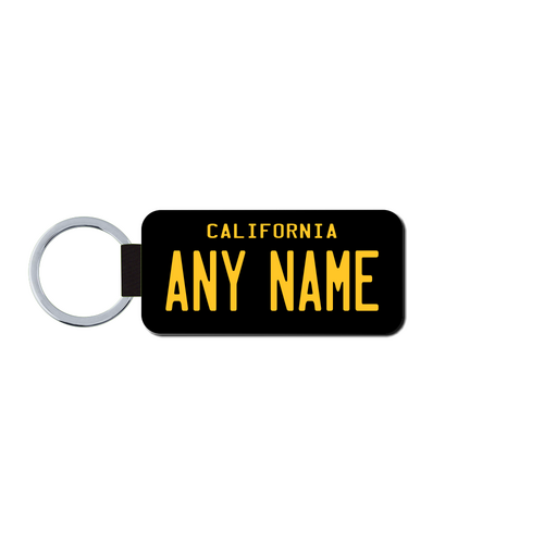 Personalized California 1.5 X 3 Key Ring License Plate 