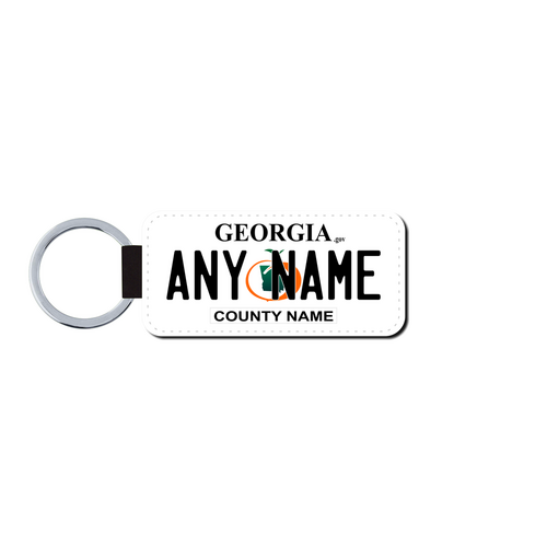 Personalized Georgia 1.5 X 3 Key Ring License Plate 