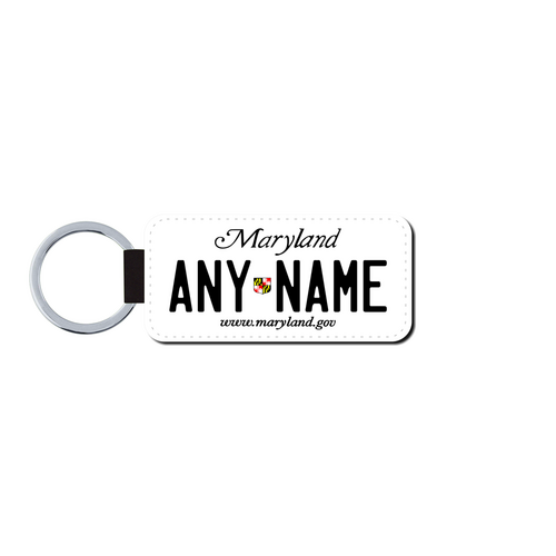 Personalized Maryland 1.5 X 3 Key Ring License Plate 