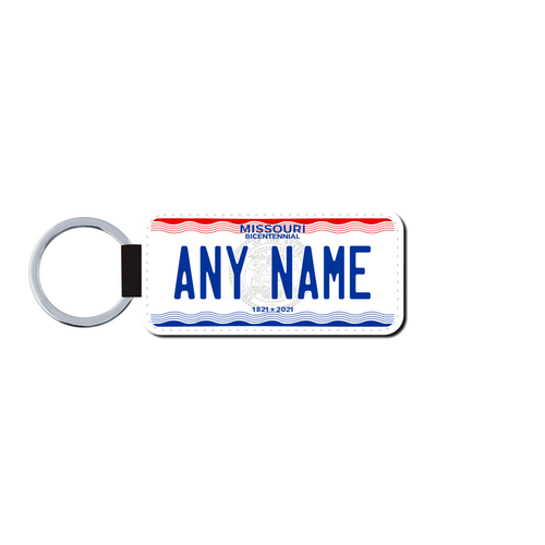 Personalized Missouri 1.5 X 3 Key Ring License Plate 
