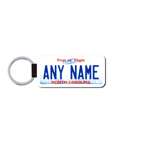 Personalized North Carolina 1.5 X 3 Key Ring License Plate