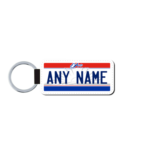 Personalized Ohio 1.5 X 3 Key Ring License Plate  