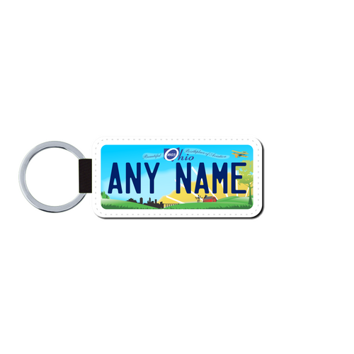 Personalized Ohio 1.5 X 3 Key Ring License Plate 