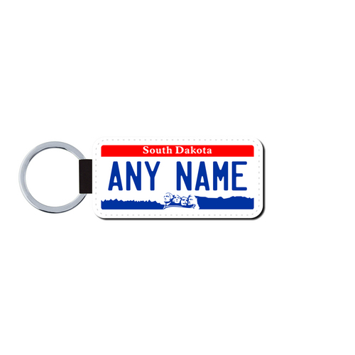 Personalized South Dakota 1.5 X 3 Key Ring License Plate