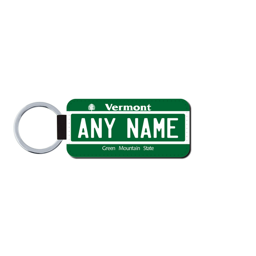 Personalized Vermont 1.5 X 3 Key Ring License Plate 